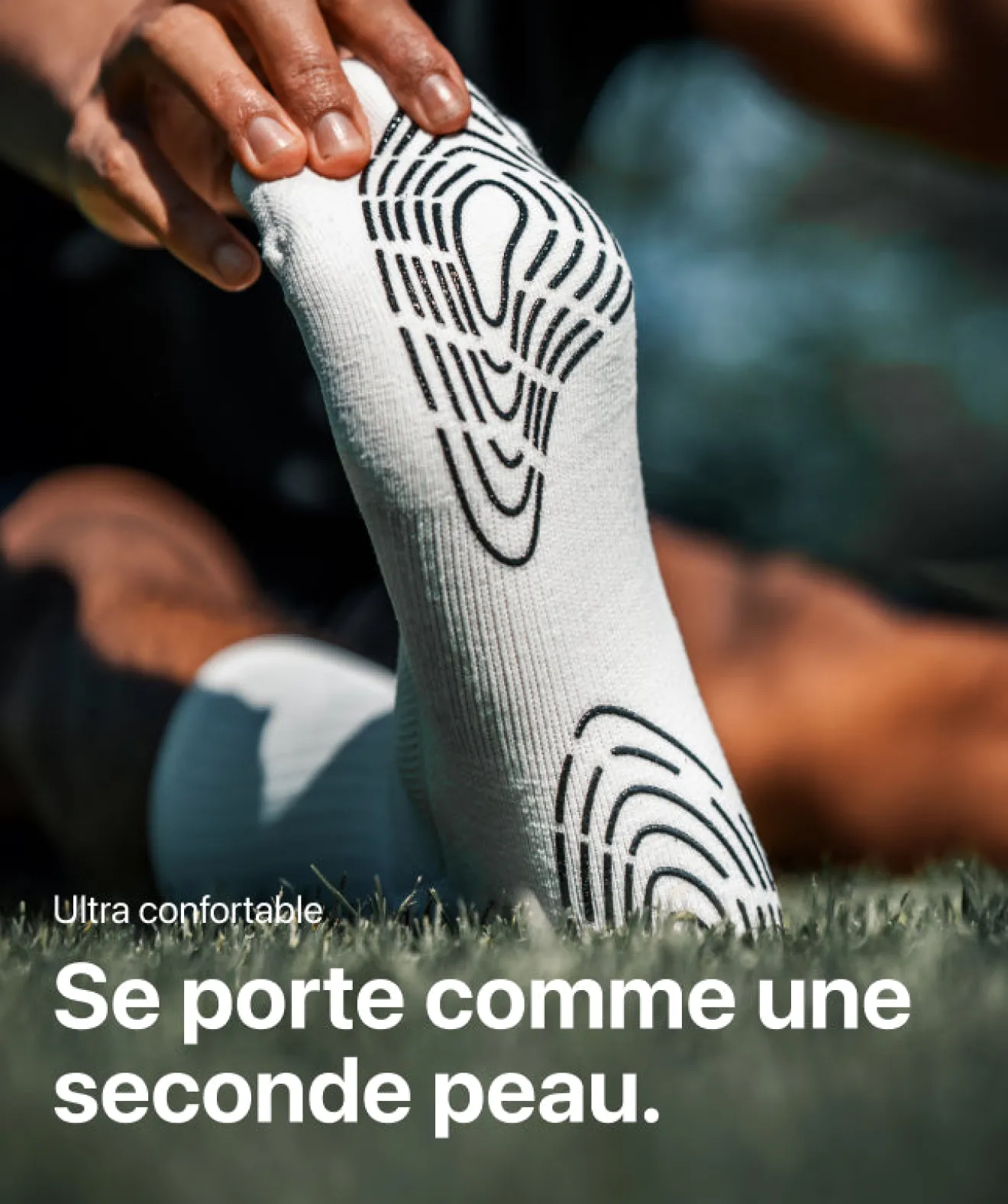 T1TAN Grip Socks - Blanc- Chaussettes