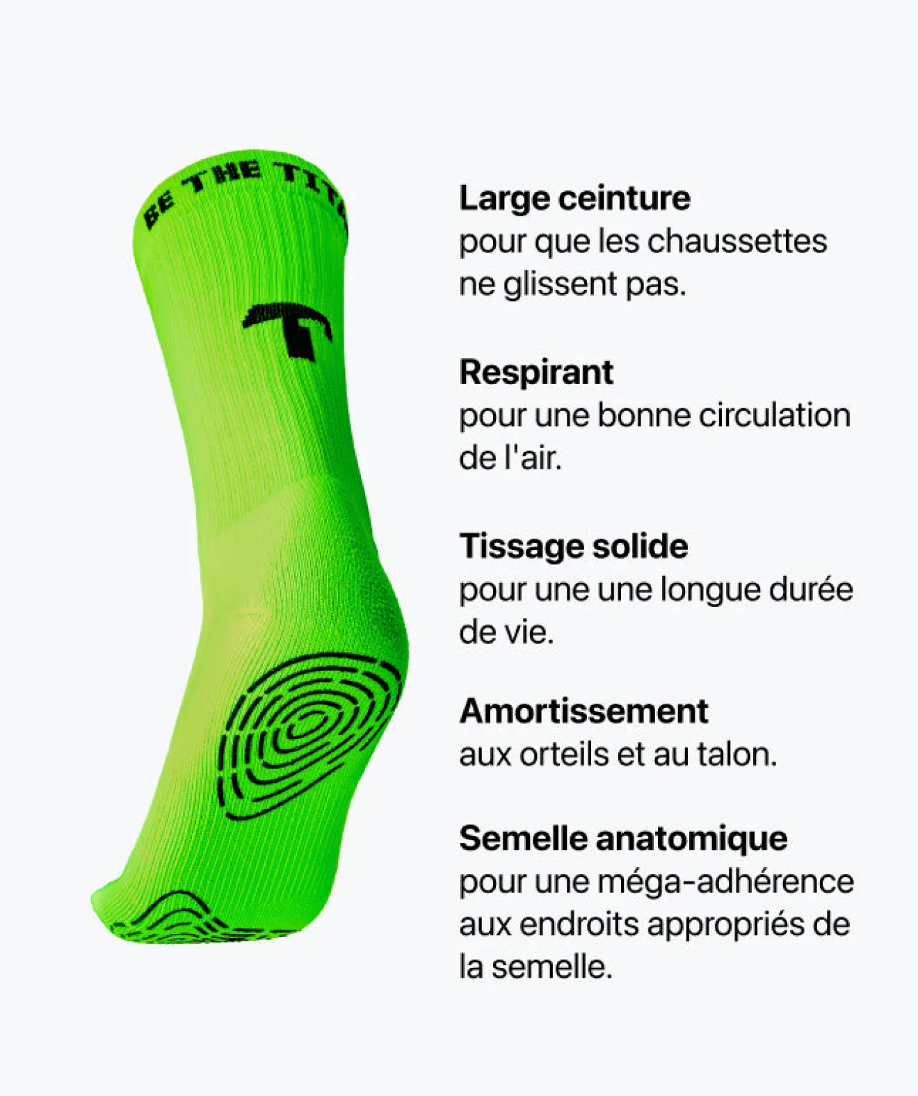 T1TAN Grip Socks - Vert clair- Chaussettes