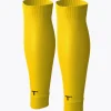 T1TAN Jambières de Foot Jaune- Chaussettes
