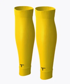 T1TAN Jambières de Foot Jaune- Chaussettes