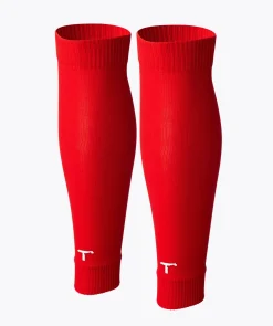T1TAN Jambières de Foot Rouge- Chaussettes