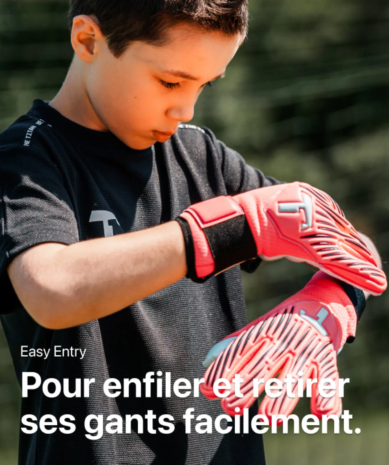 T1TAN Rebel 2.0 Fluo Pink Junior (FP)-Enfant Gants De Gardien Pour Enfants | Rebel Collection