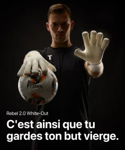T1TAN Rebel 2.0 White-Out- Rebel Collection | Gants De Gardien Pour Enfants